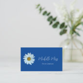 シンプルホワイトデイジー植物 名刺 (スタンド正面)