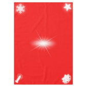 シンプルホワイトデコールクリスマスオンレッド | テーブルクロス (正面)