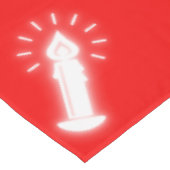 シンプルホワイトデコールクリスマスオンレッド | テーブルクロス (アングル)