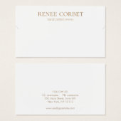 シンプルホワイトネックレスまたはブレスレット表示カード (正面&裏面)