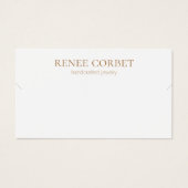 シンプルホワイトネックレスまたはブレスレット表示カード (正面)