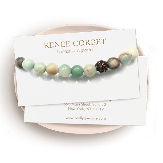 シンプルホワイトネックレスまたはブレスレット表示カード