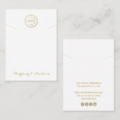 シンプルホワイトネックレスディスプレイロゴソーシャルメディア 名刺 (正面/裏面)