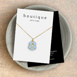 シンプルホワイトネックレスブレスレットディスプレイカード