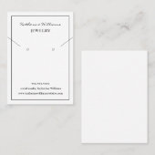 シンプルホワイトネックレス&イヤリングディスプレイカード 名刺 (正面/裏面)