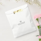 シンプルホワイトハンドメイドスモールビジネスジュエリー フェイバーバッグ (封をした状態)