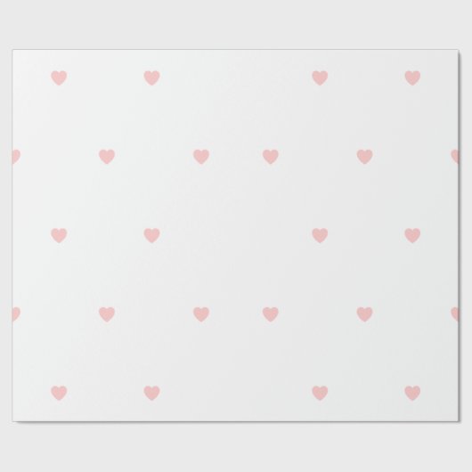 シンプルホワイトハート包装紙 ラッピングペーパー (シーム)