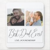 シンプルホワイトフォトコラージュ マウスパッド (正面)