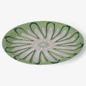 シンプルホワイトフラワーナプキンス ペーパープレート (アングル)