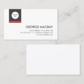 シンプルホワイトブックキーパー財務顧問 名刺 (正面/裏面)