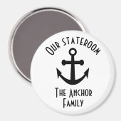 シンプルホワイトブラックいかりステートルームドアマーカー マグネット (正面/裏面)