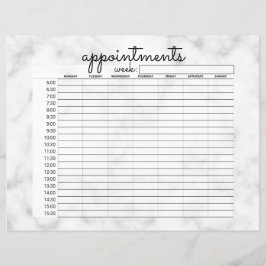 シンプルホワイトブラックマーブルビジネスアポイントメント