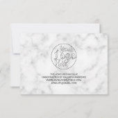 シンプルホワイトブラック大理石お客様ありがとうございます サンキューカード (裏面)