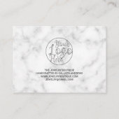 シンプルホワイトブラック大理石お客様ありがとうございます 名刺 (裏面)