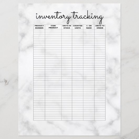 シンプルホワイトブラック大理石ビジネスインベントリ (正面)