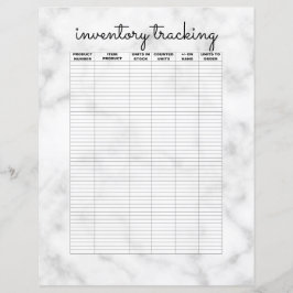 シンプルホワイトブラック大理石ビジネスインベントリ