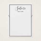 シンプルホワイトブラック縁どスクリプトのネックレス表示 (正面)