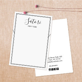 シンプルホワイトブラック縁どスクリプトのネックレス表示