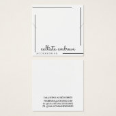 シンプルホワイトブラック縁どスクリプトのネックレス表示 (正面&裏面)