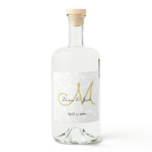 シンプルホワイトブラック金ゴールドエレガントなウェディングモノグラム