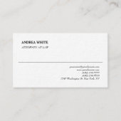 シンプルホワイトプレーンエレガントプロフェッショナルミニマリスト 名刺 (正面)