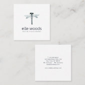 シンプルホワイトプロフェッショナル自然写真家 スクエア名刺 (正面/裏面)