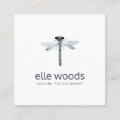 シンプルホワイトプロフェッショナル自然写真家 スクエア名刺 (正面)