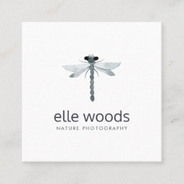 シンプルホワイトプロフェッショナル自然写真家 スクエア名刺