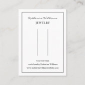 シンプルホワイトヘアクリップ| Barrette Display Card 名刺 (正面)