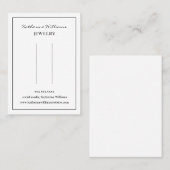 シンプルホワイトヘアクリップ| Barrette Display Card 名刺 (正面/裏面)