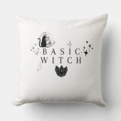 シンプルホワイトベーシック魔女 クッション (正面)