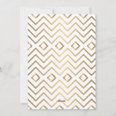 シンプルホワイトホリデー応援フェイク金ゴールド写真 シーズンカード (裏面)