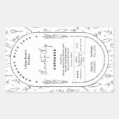 シンプルホワイトホームメイドベーカリーコテージローレーベル 長方形シール (正面)