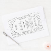 シンプルホワイトホームメイドベーカリーコテージローレーベル 長方形シール (封筒)