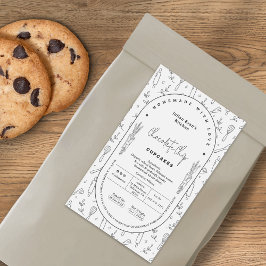 シンプルホワイトホームメイドベーカリーコテージローレーベル 長方形シール