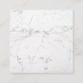 シンプルホワイトマーブルプロフェッショナル スクエア名刺 (裏面)