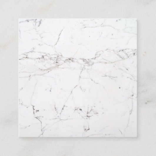 シンプルホワイトマーブルプロフェッショナル スクエア名刺 (裏面)