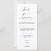 シンプルホワイトミニマ結婚リストサンキューカード (正面)