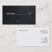 シンプルホワイトラインレザー 名刺 (正面/裏面)