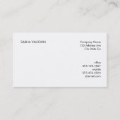 シンプルホワイトラインレザー 名刺 (裏面)