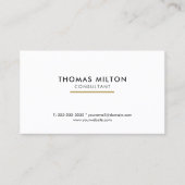 シンプルホワイトラエレガントイン・コンサルタント 名刺 (正面)