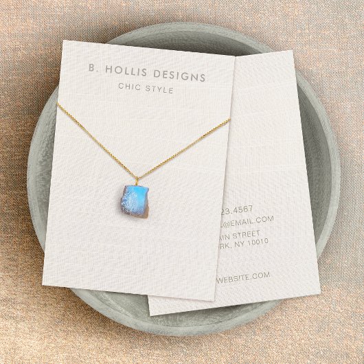 シンプルホワイトリネン（画像）ネックレスディスプレイホルダー