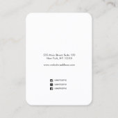 シンプルホワイトレザーイヤリングディスプレイ 名刺 (裏面)