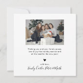 シンプルホワイトレッド4フォトコラージハッピーカラー シーズンカード (裏面)