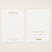 シンプルホワイトロゴのイヤリング表示カードを追加 (正面&裏面)