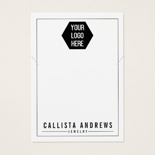 シンプルホワイトロゴのネックレス表示カードを追加 (正面)