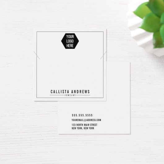 シンプルホワイトロゴのネックレス表示カードを追加 (デスク)