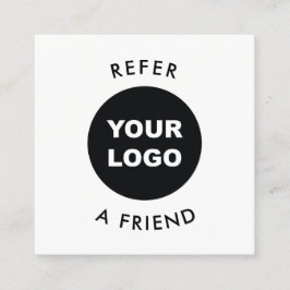 シンプルホワイトロゴを追加する顧客の紹介カード 紹介カード