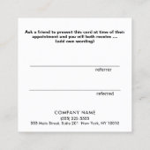 シンプルホワイトロゴを追加する顧客の紹介カード 紹介カード (裏面)