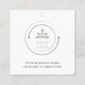 シンプルホワイトロゴソーシャルぶら下がったメディアの価格ラベル スクエア名刺 (正面)